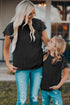Ruffled Sleeve Swiss Dot T-Shirts